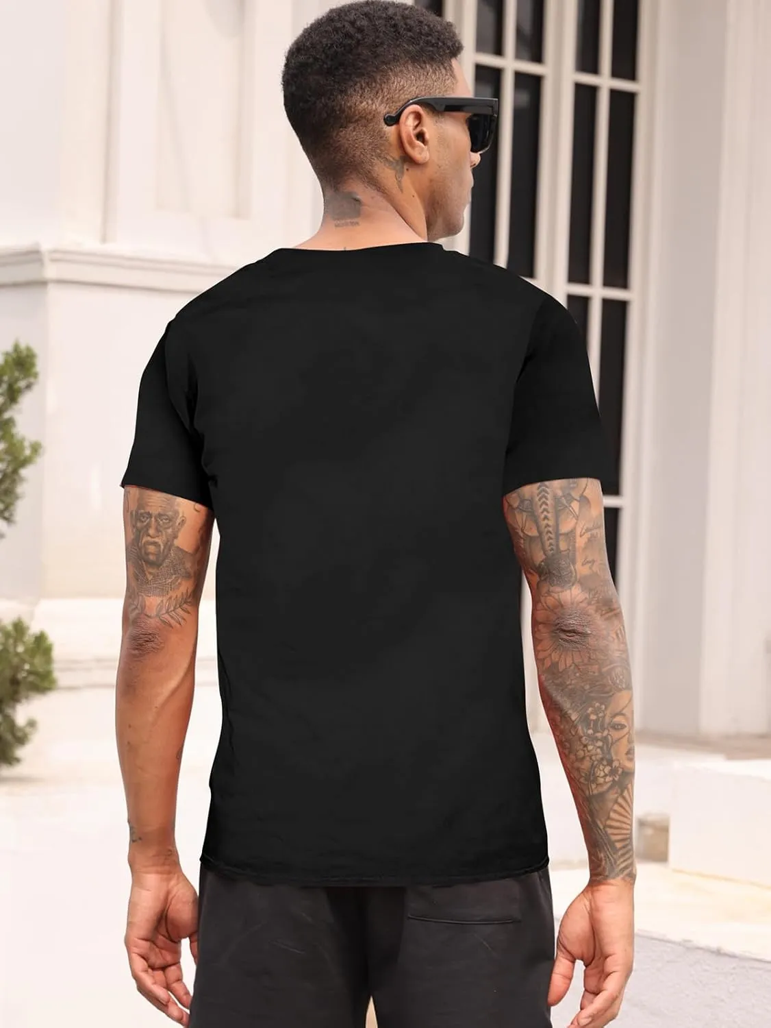 RAISEVERN Mens T-Shirts Cool Novelty Crewneck Short Sleeve Funny Graphic Top Casual Tees for Women