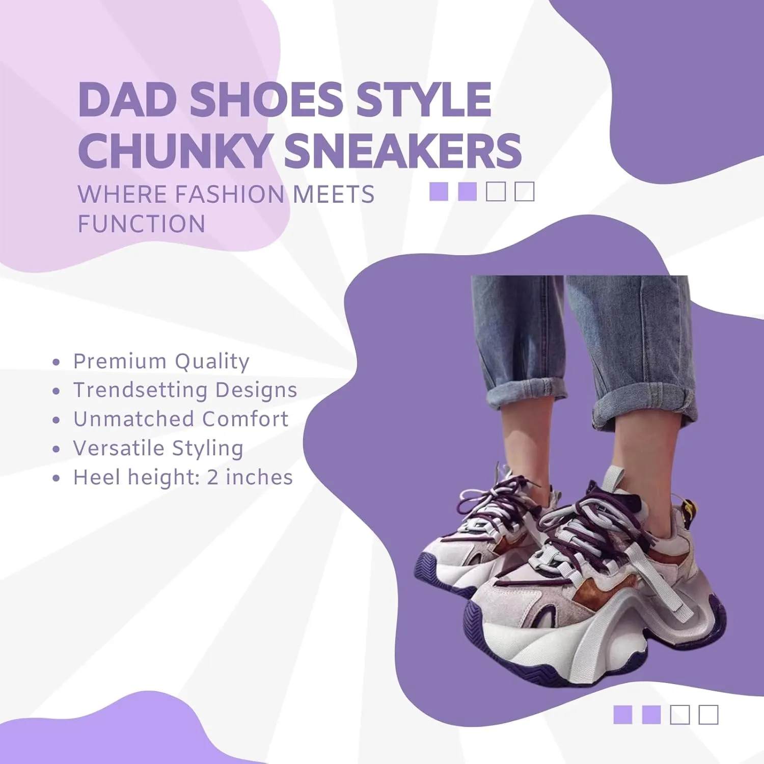 Retro Chunky Sneakers for Women, Increased Height Platform Shoes with Aesthetic Style, Old Dad Shoes