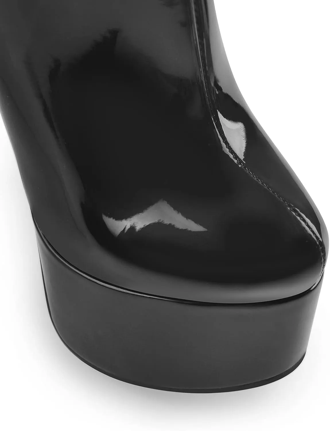 richealnini Women's Peep Toe Platform Stiletto High Heel Ankle Boots