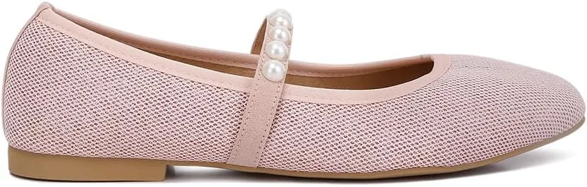 Sassie Pearl Embellished Ballerina Flats