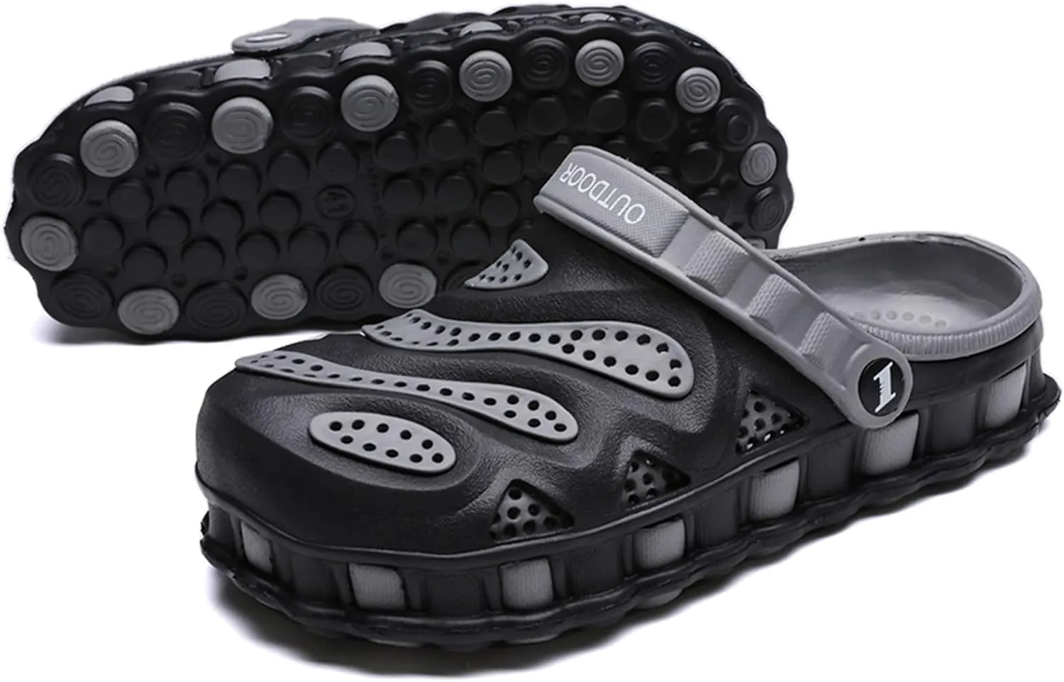 SECHRITE Men's Garden Clogs Shoes Summer Sandals Outdoor Non Slip Slippers Shower Slides for Pool Beach Yard