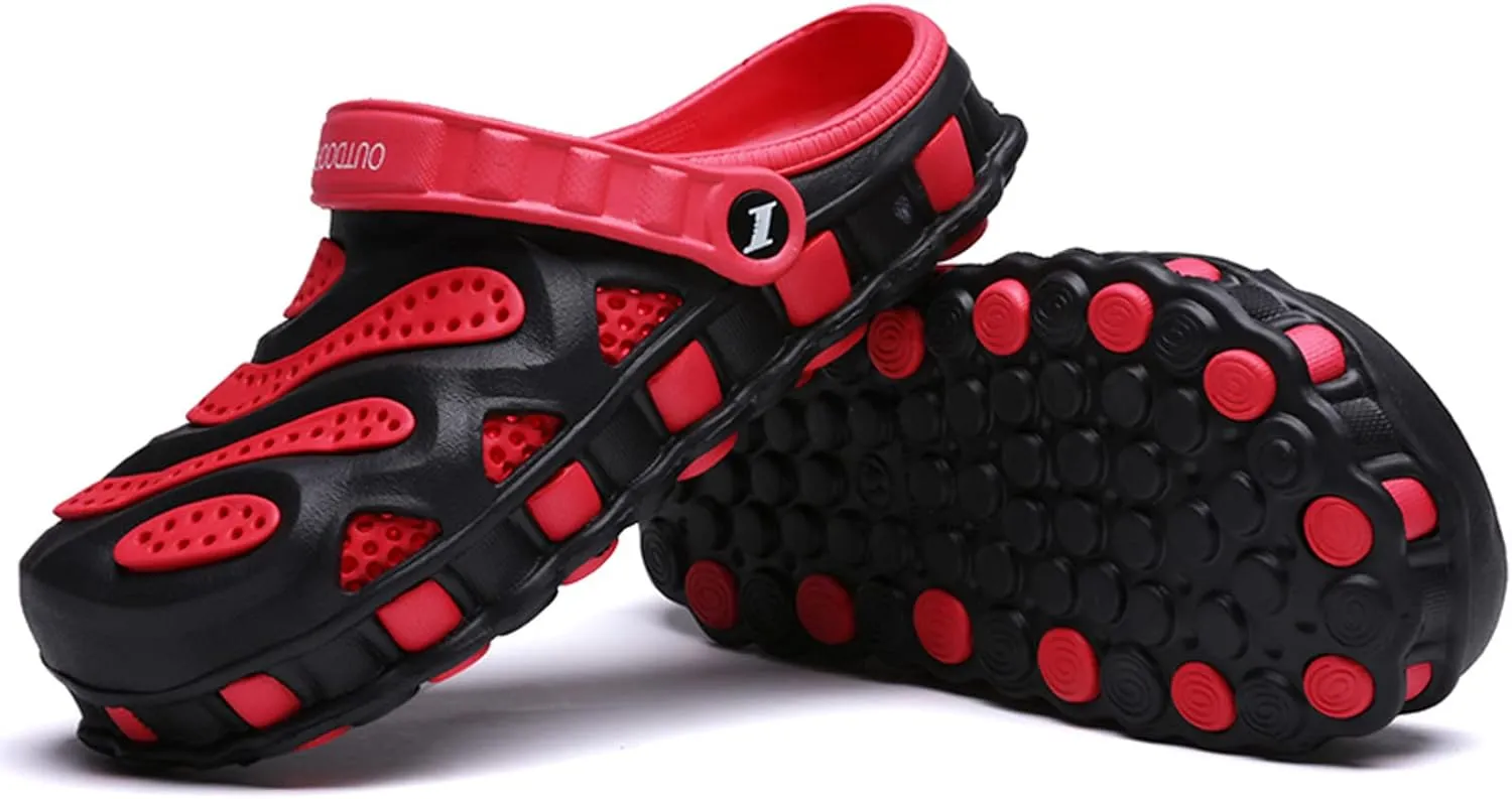 SECHRITE Men's Garden Clogs Shoes Summer Sandals Outdoor Non Slip Slippers Shower Slides for Pool Beach Yard