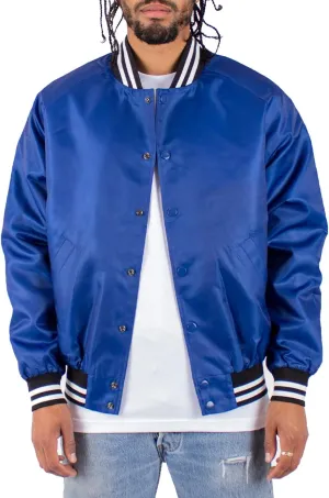 Shaka Wear Men’s Bomber Jacket – Classic Padded Relaxed Fit Water Resistant College Baseball Varsity Coat S-3XL