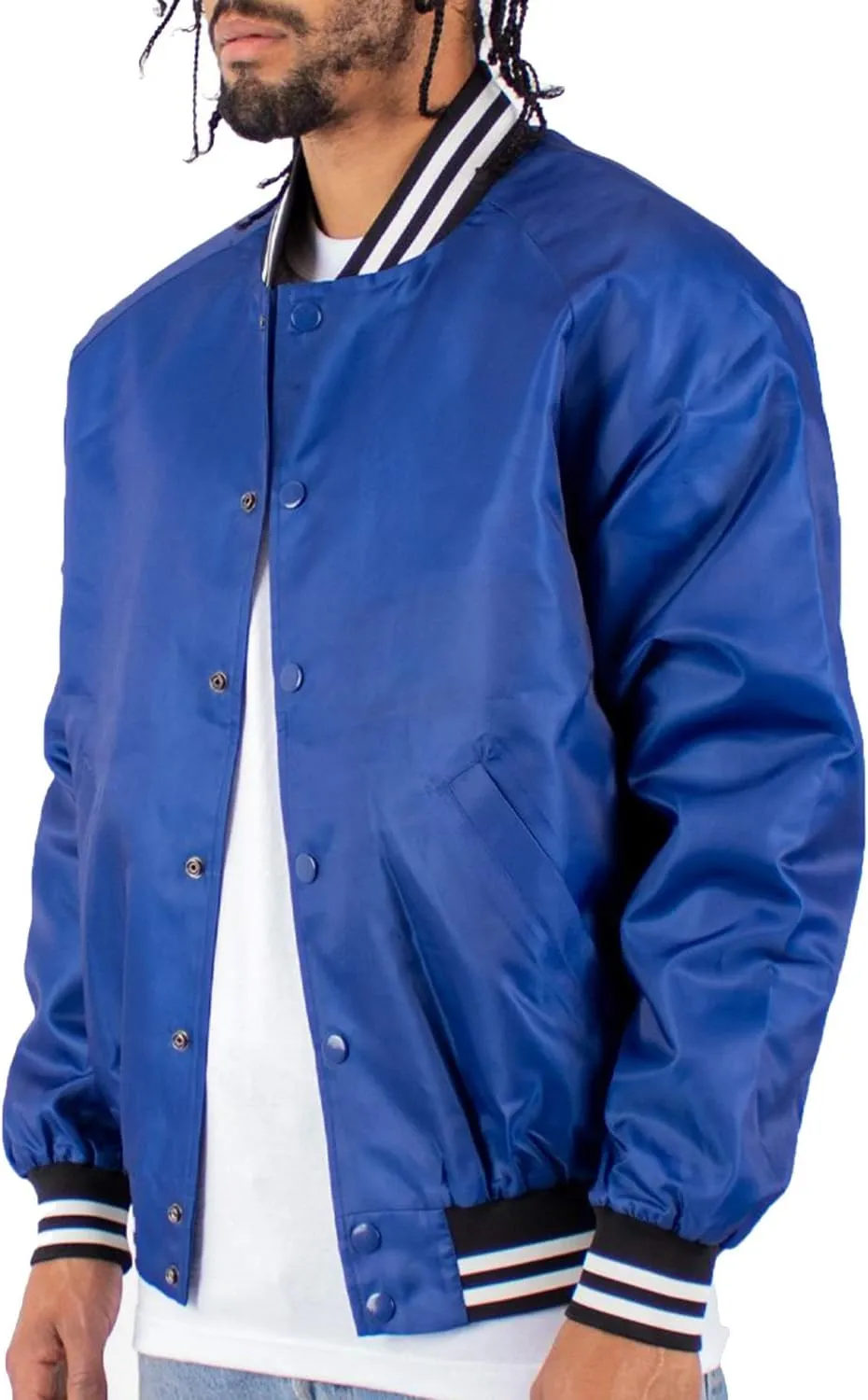 Shaka Wear Men’s Bomber Jacket – Classic Padded Relaxed Fit Water Resistant College Baseball Varsity Coat S-3XL