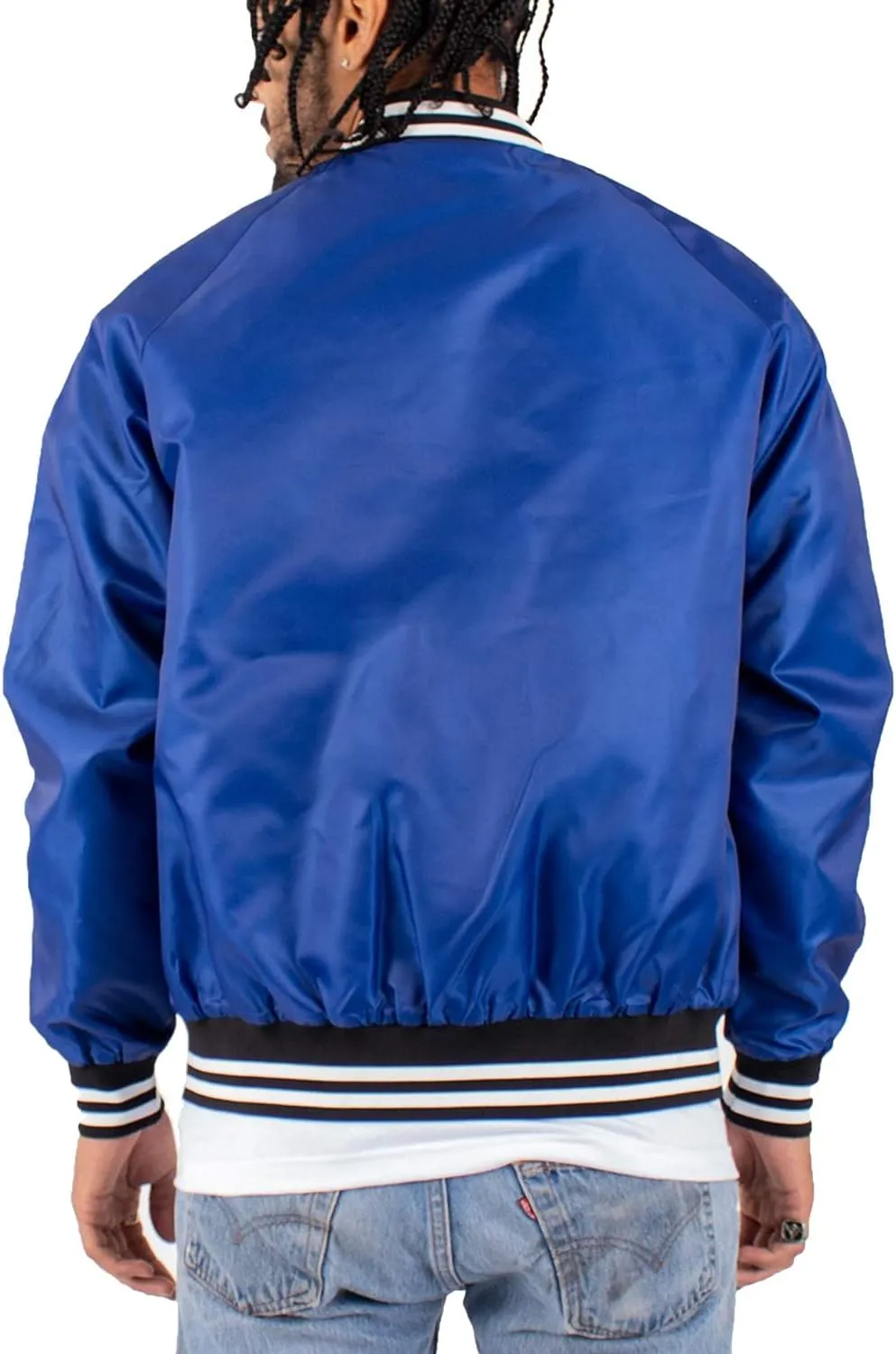 Shaka Wear Men’s Bomber Jacket – Classic Padded Relaxed Fit Water Resistant College Baseball Varsity Coat S-3XL