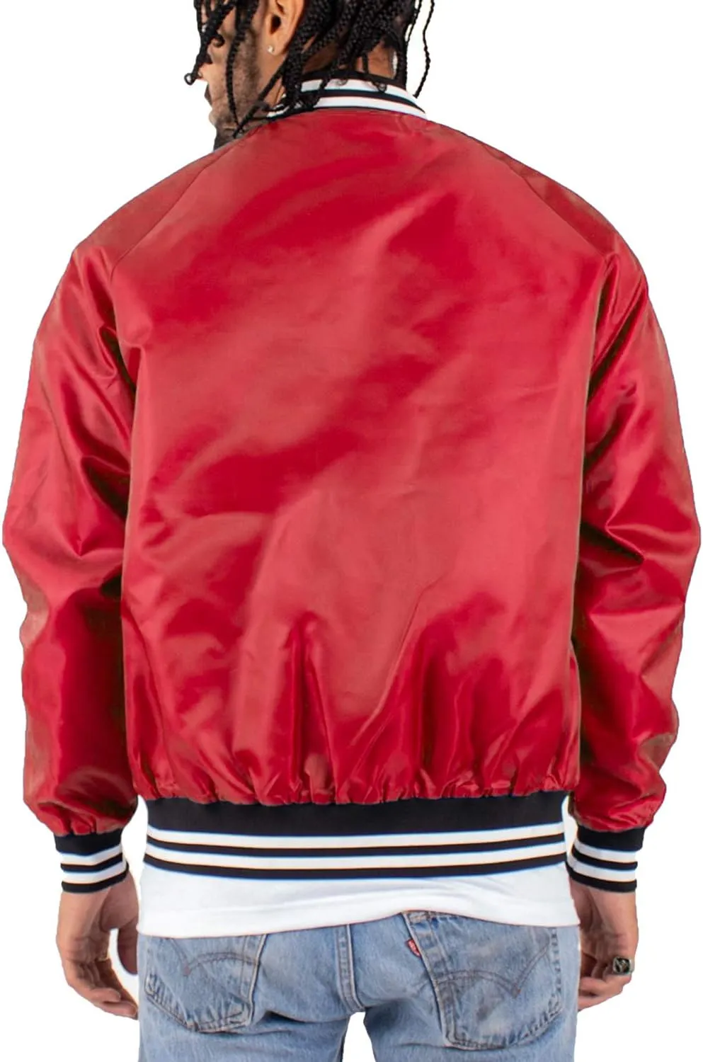 Shaka Wear Men’s Bomber Jacket – Classic Padded Relaxed Fit Water Resistant College Baseball Varsity Coat S-3XL