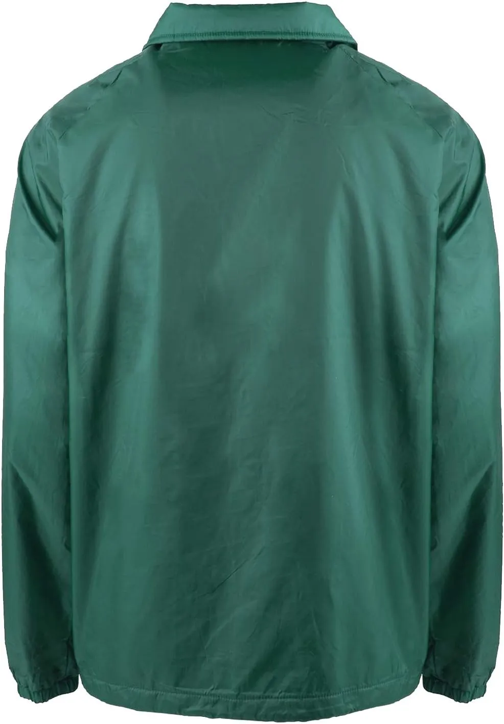 Shaka Wear Men’s Coach Jacket – Classic Windbreaker Nylon Water Resistance Relaxed Fit Snaps Blank Coat