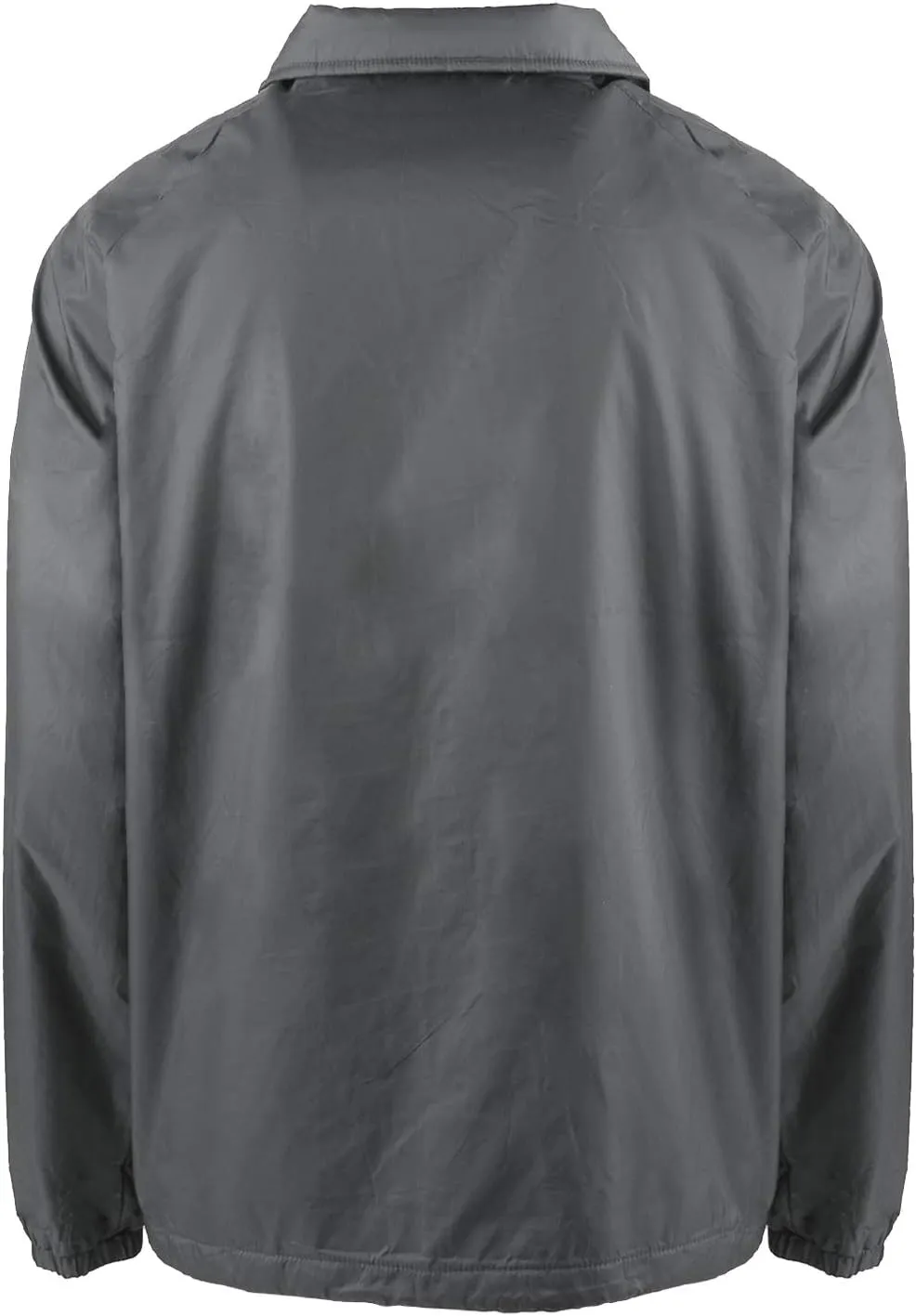 Shaka Wear Men’s Coach Jacket – Classic Windbreaker Nylon Water Resistance Relaxed Fit Snaps Blank Coat
