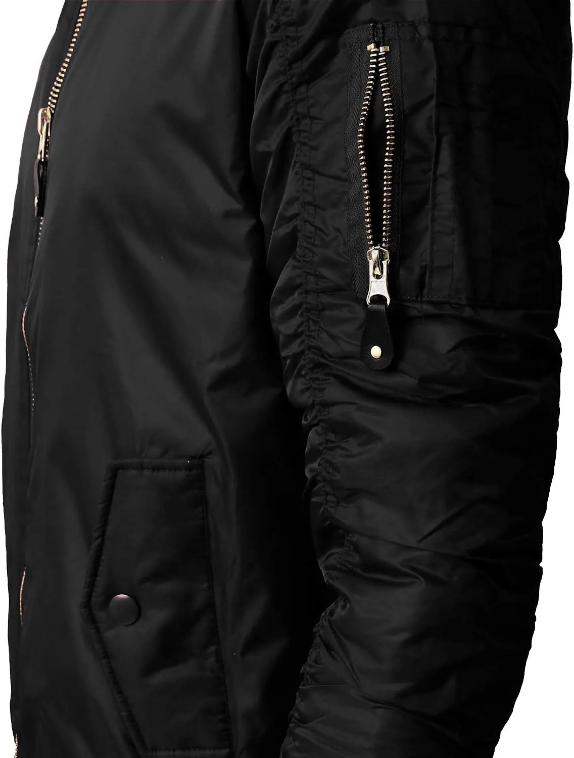 Shaka Wear Men's Flight Jackets – Casual MA-1 Bomber Coat Windbreaker Full Zip Fully Lined Regular and Bigs S~3XL