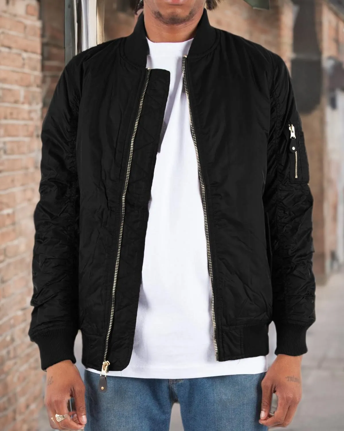 Shaka Wear Men's Flight Jackets – Casual MA-1 Bomber Coat Windbreaker Full Zip Fully Lined Regular and Bigs S~3XL