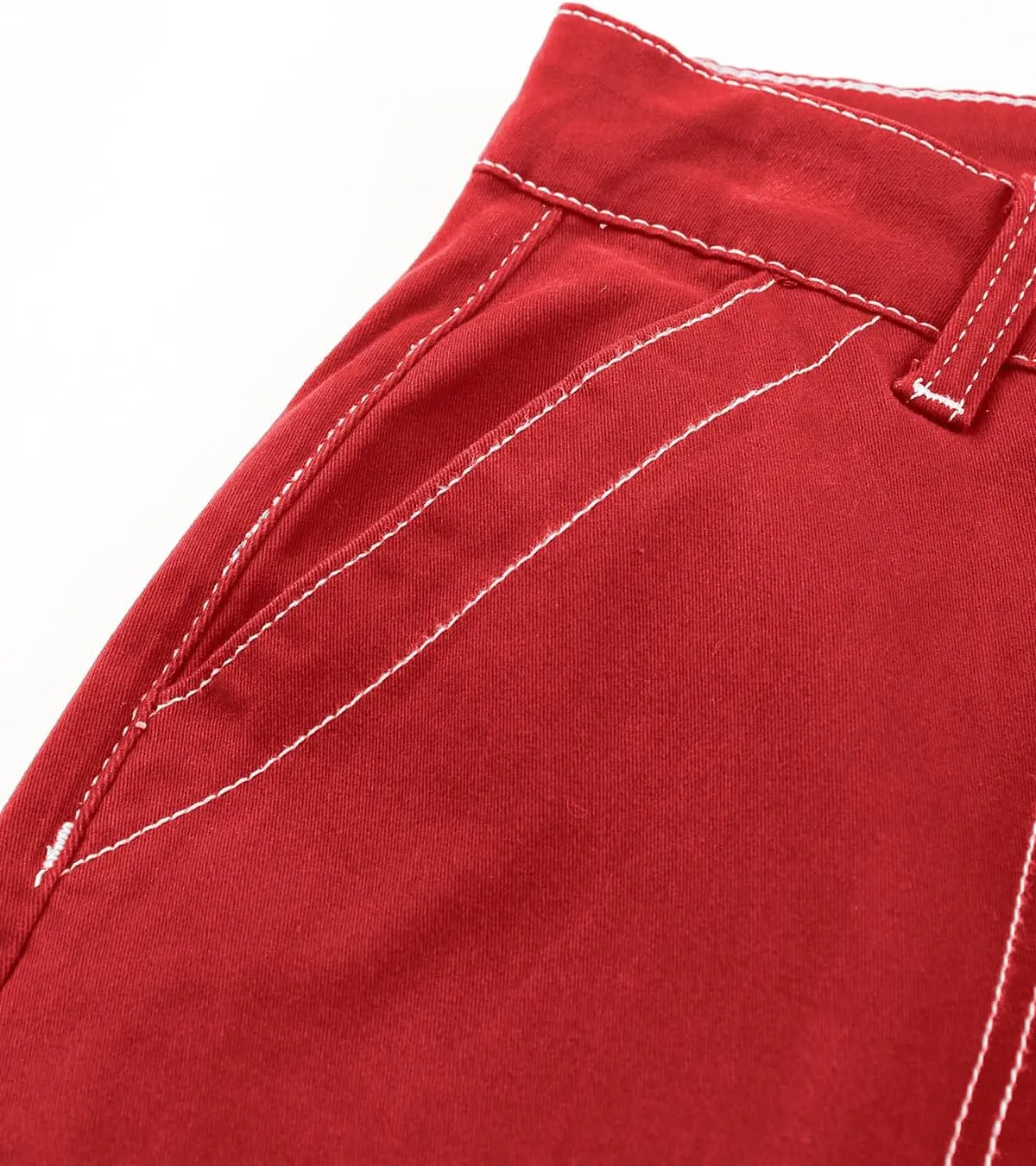 Sidefeel Women's Cargo Jeans Casual Loose Mid Rise Wide Leg Denim Pants