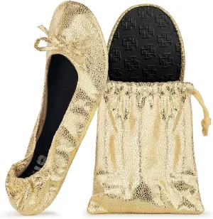 Silky Toes Foldable Flats for Women Purse Ballet Shoes Ballerina Slippers
