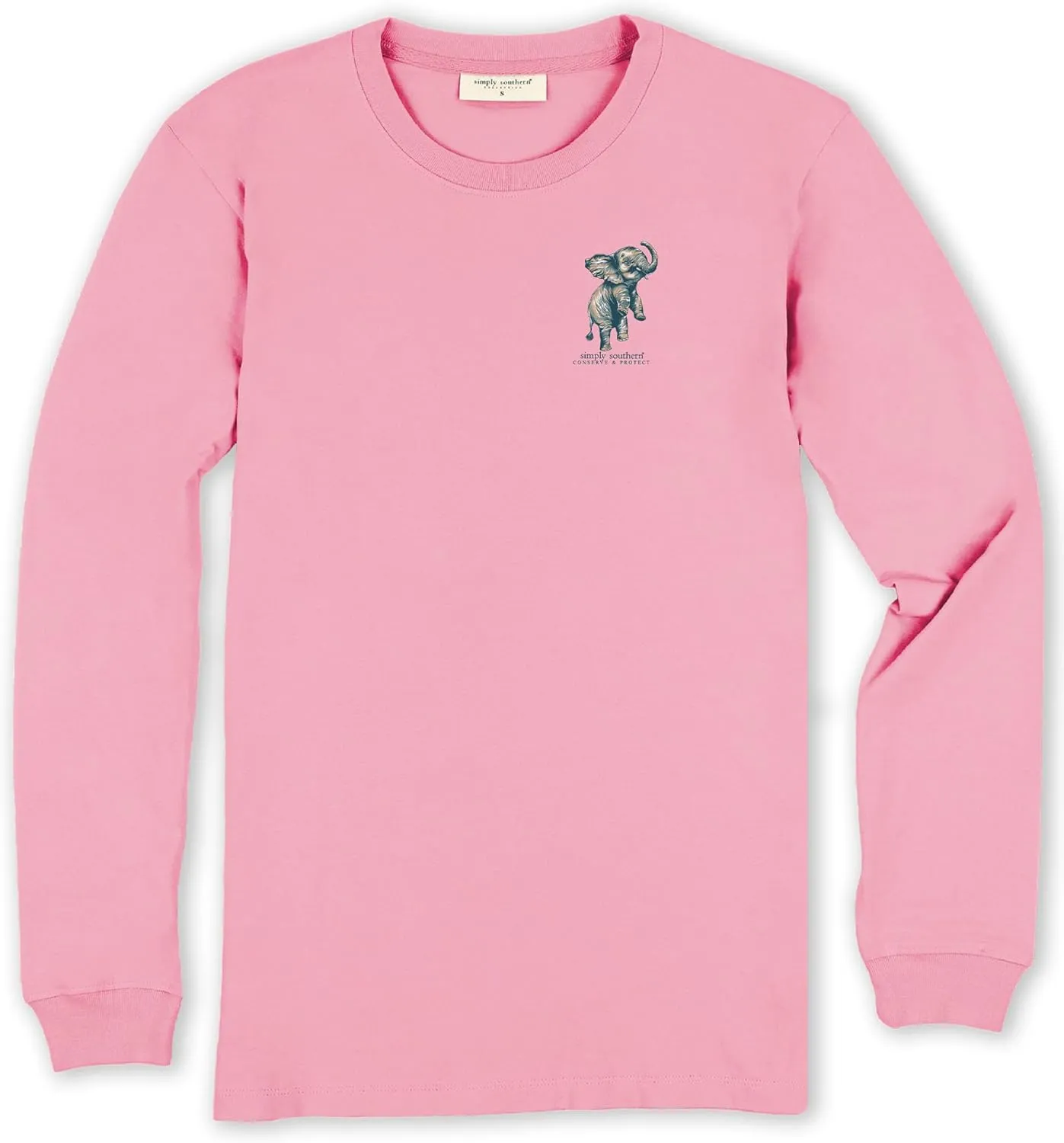 Simply Southern Track Elephant - Born to Bloom Elephant Floral - Adult Women's Long Sleeve T-Shirt