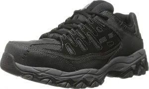Skechers Men's Cankton Steel Toe Construction Shoe – Electrical Hazard Rated, Memory Foam, Black/Charcoal, 9.5