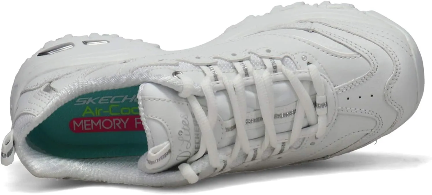 Skechers Women's D'Lites Fresh Start Memory Foam Lace-up Sneaker Fashion