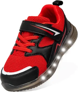 SKYWHEEL Boys Girls Sneakers Light up for Toddler Size 5 to Little Kids Size 2