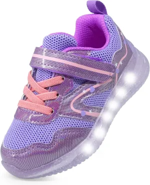 SKYWHEEL Boys Girls Sneakers Light up for Toddler Size 5 to Little Kids Size 2