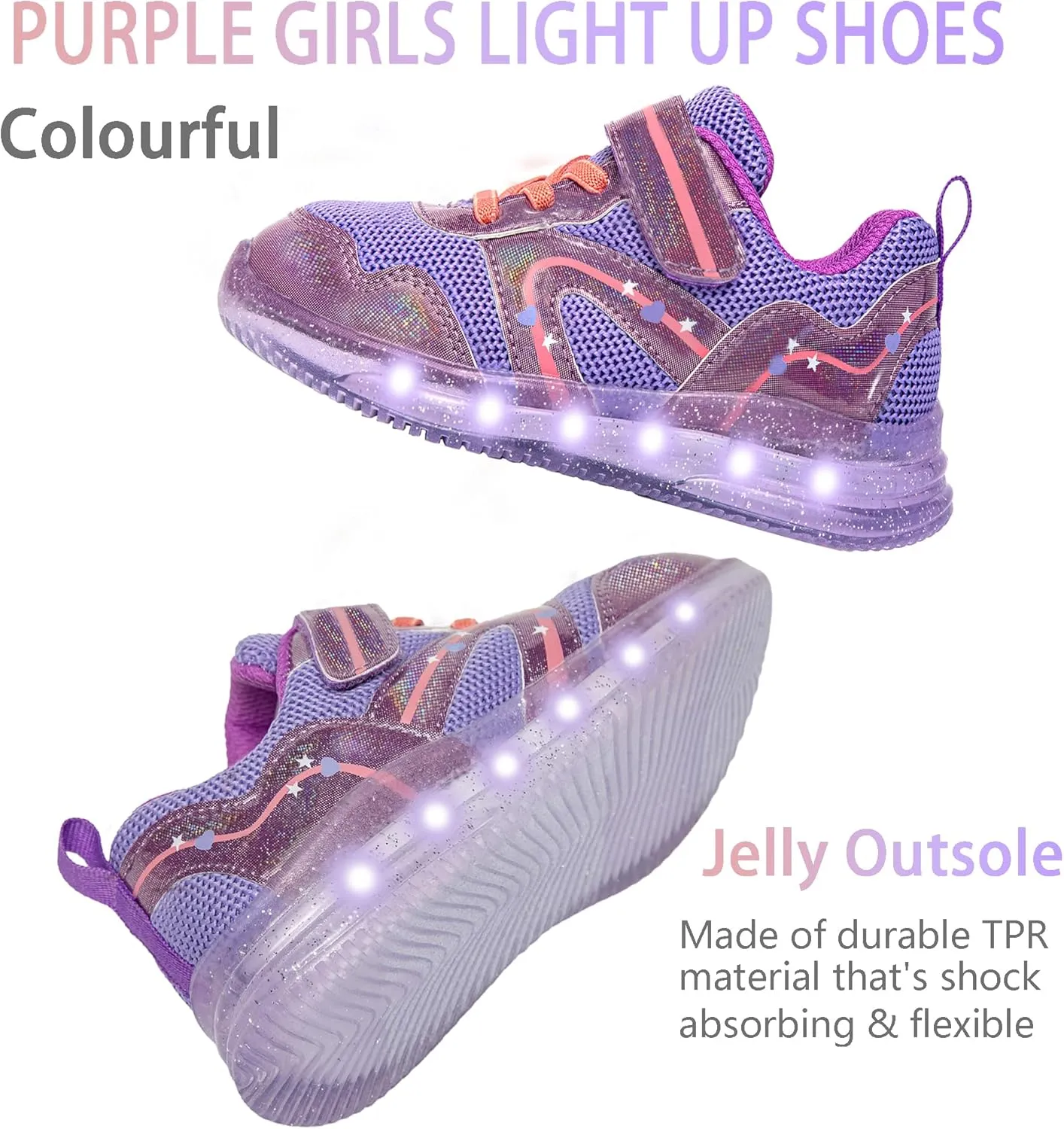 SKYWHEEL Boys Girls Sneakers Light up for Toddler Size 5 to Little Kids Size 2