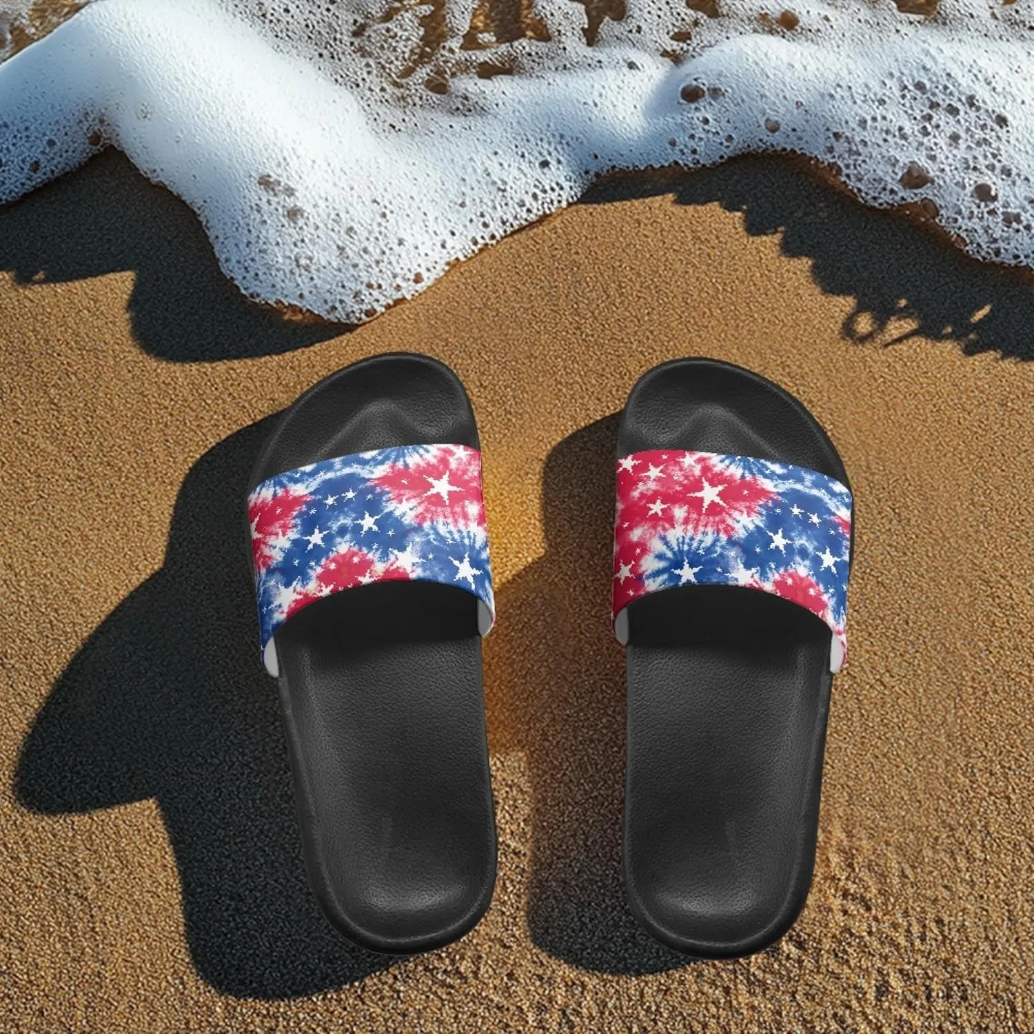 Slide Sandals for Women Men Personalized Flat Slip On Slippers Unisex Beach Flip Flops Comfortable Shower Shoes