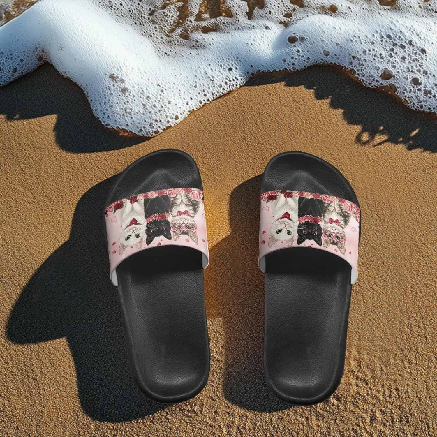 Slide Sandals for Women Water Resistant Flip Flops Summer Travel Slippers Open Toe Shower Shoes for Men Gift