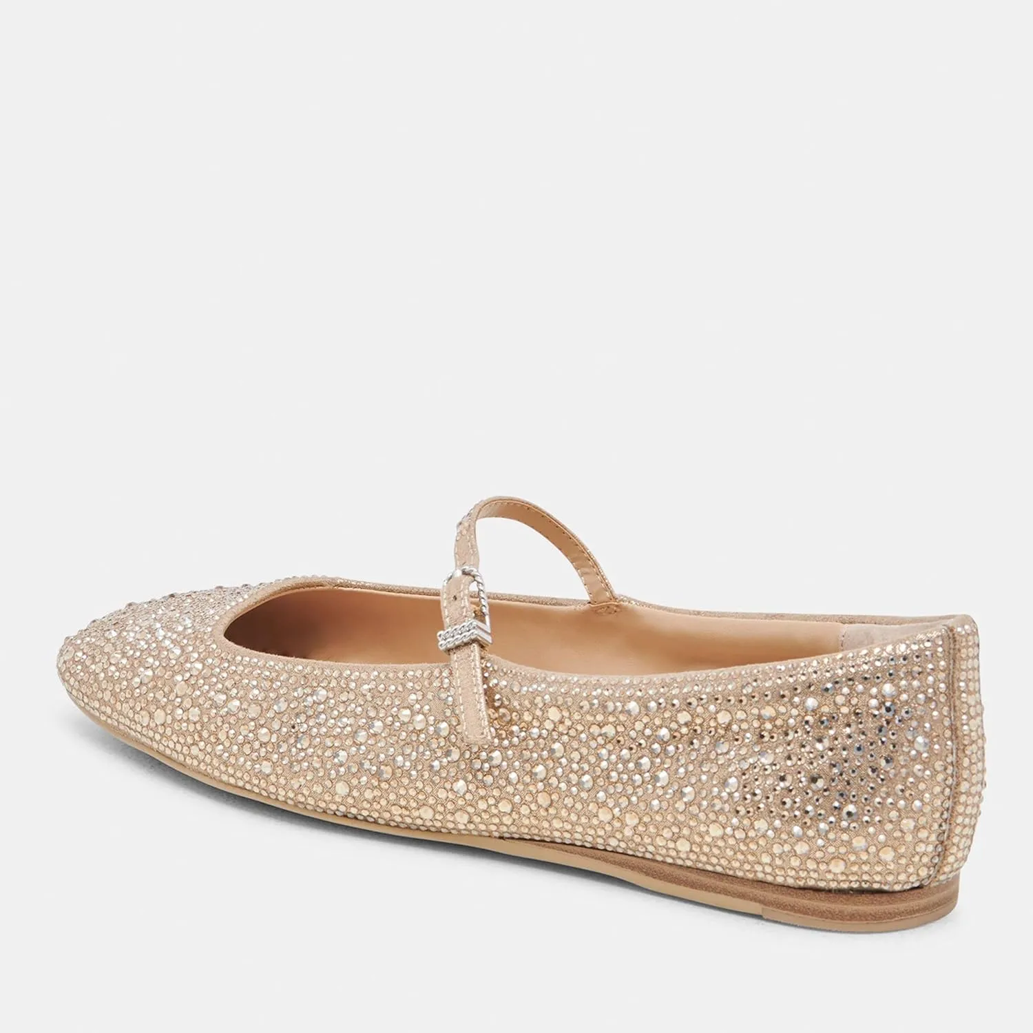 Sparkly Shoes for Women Rhinestone Mesh Ballet Flats with Square Head and Mary Jane Style, Comfortable for Wedding, Date, and Prom