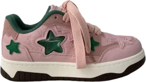Star Shoes Y2k Walking Sneakers - Y2k Aesthetic Chunky Platform Sneakers, Casual Lace Up Lightweight Sport Shoes