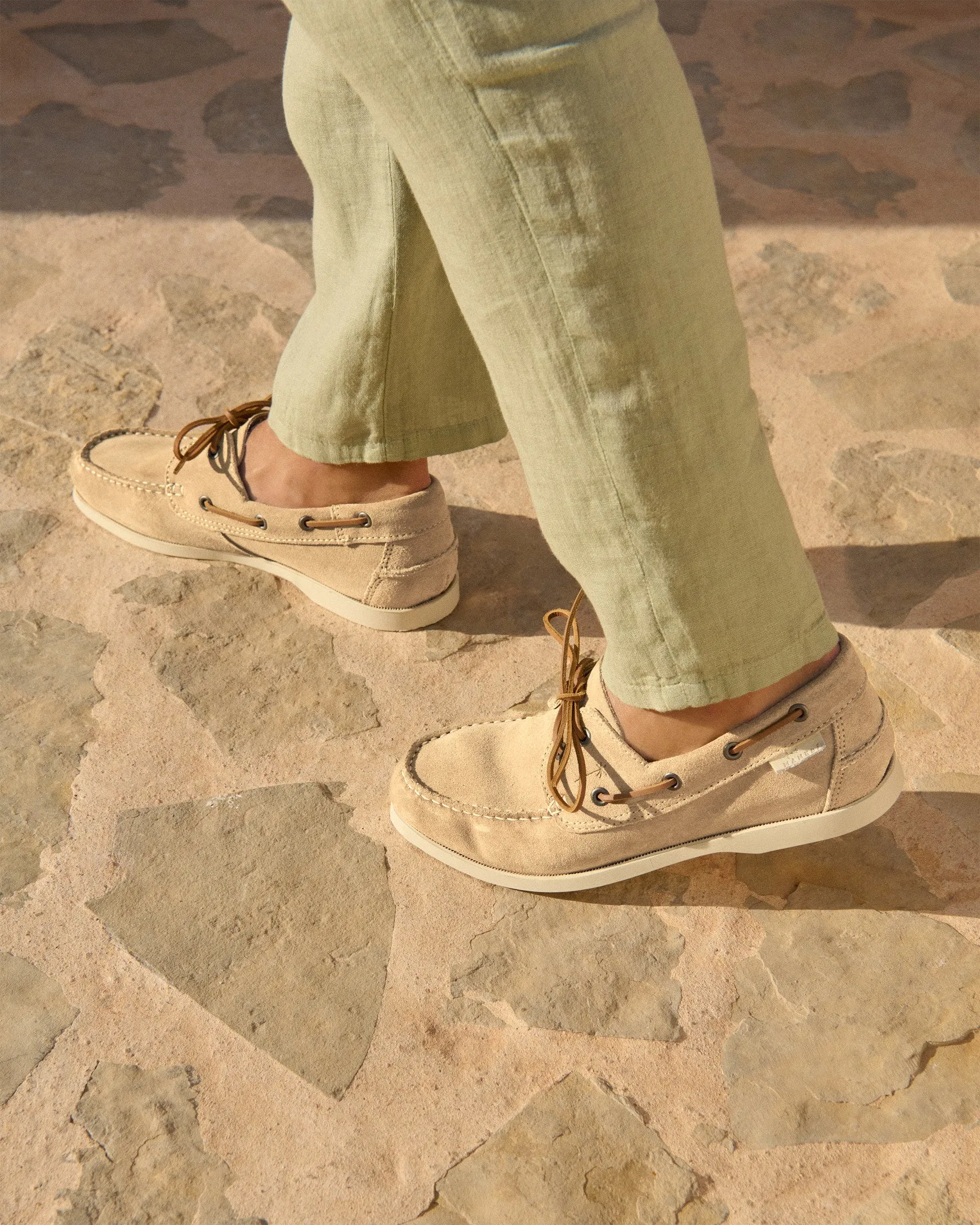 Suede Boat Shoes - K11KM - Hamptons Champagne Beige
