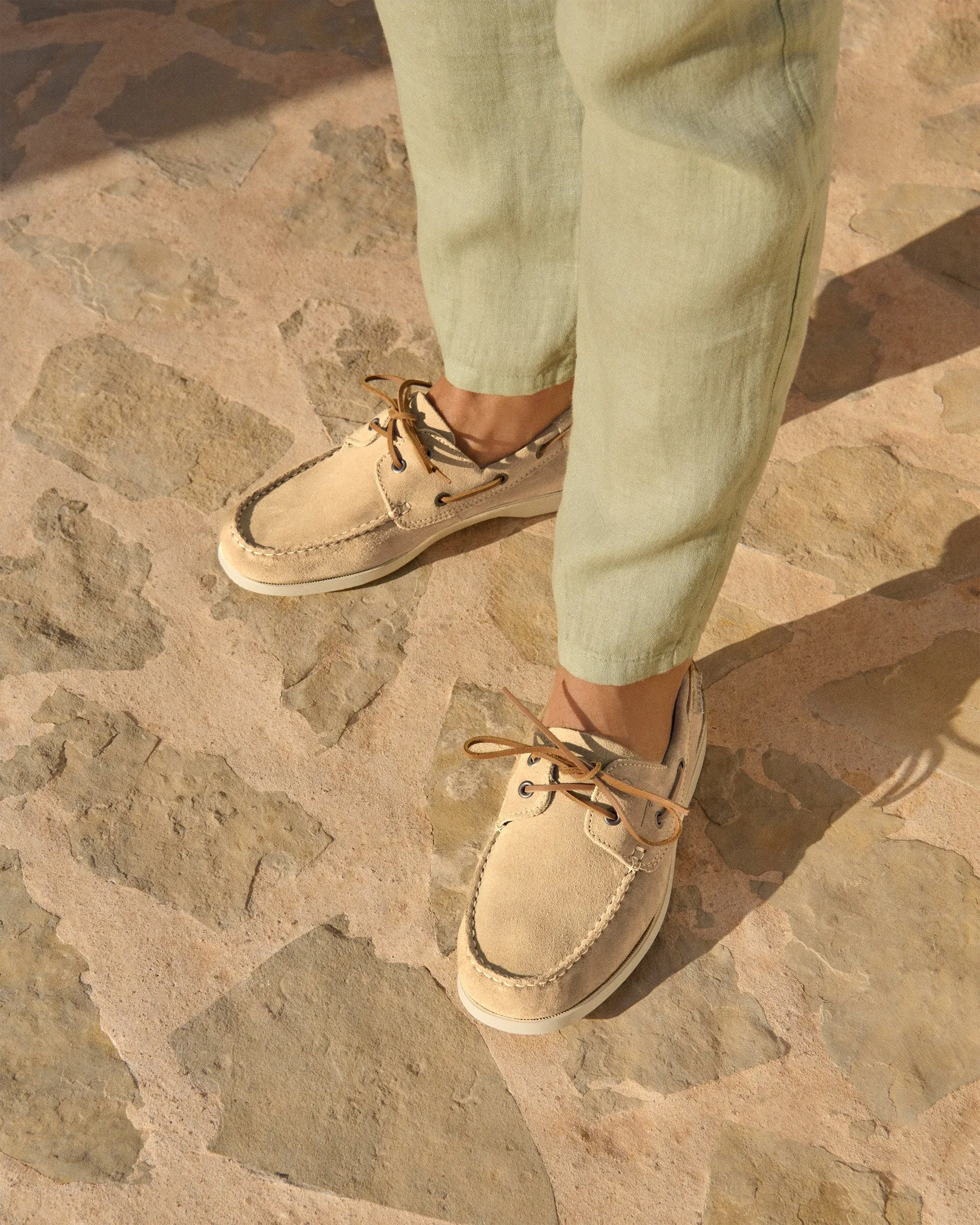 Suede Boat Shoes - K11KM - Hamptons Champagne Beige