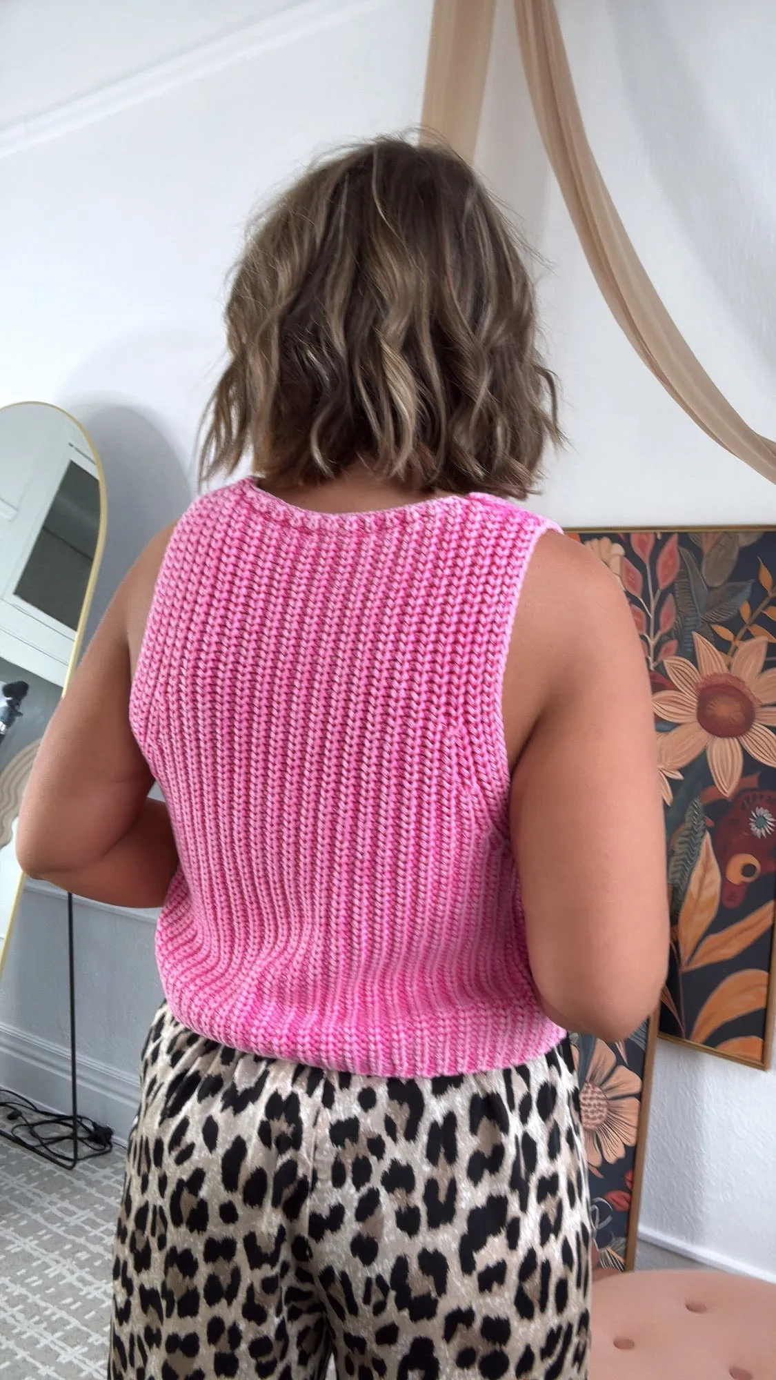 Sunlit Button Down Sweater Top, Pink