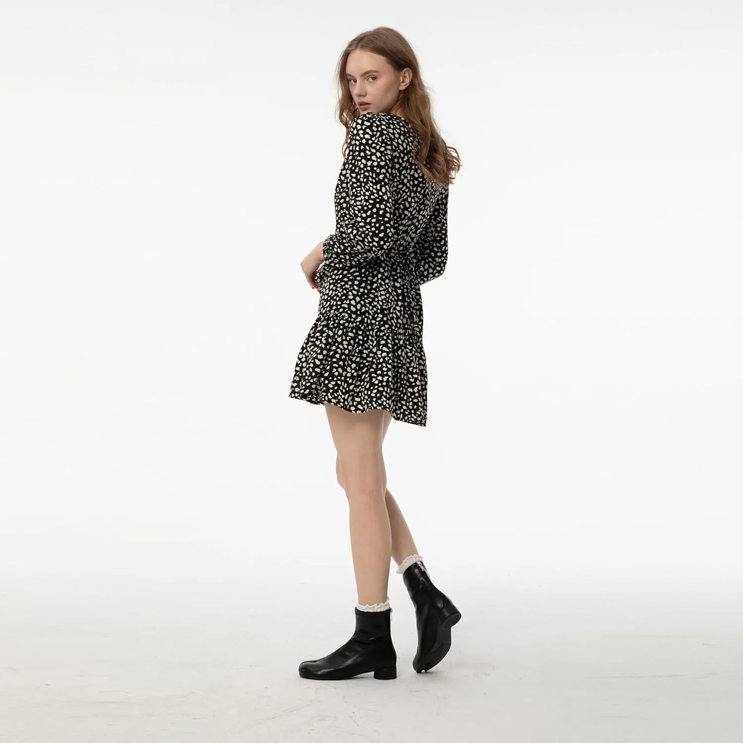 Tabi Boots Split Toe Ankle Boots for Women Japanese Ninja Shoes Low Heel Block Heels Booties Artificial Leather Boots