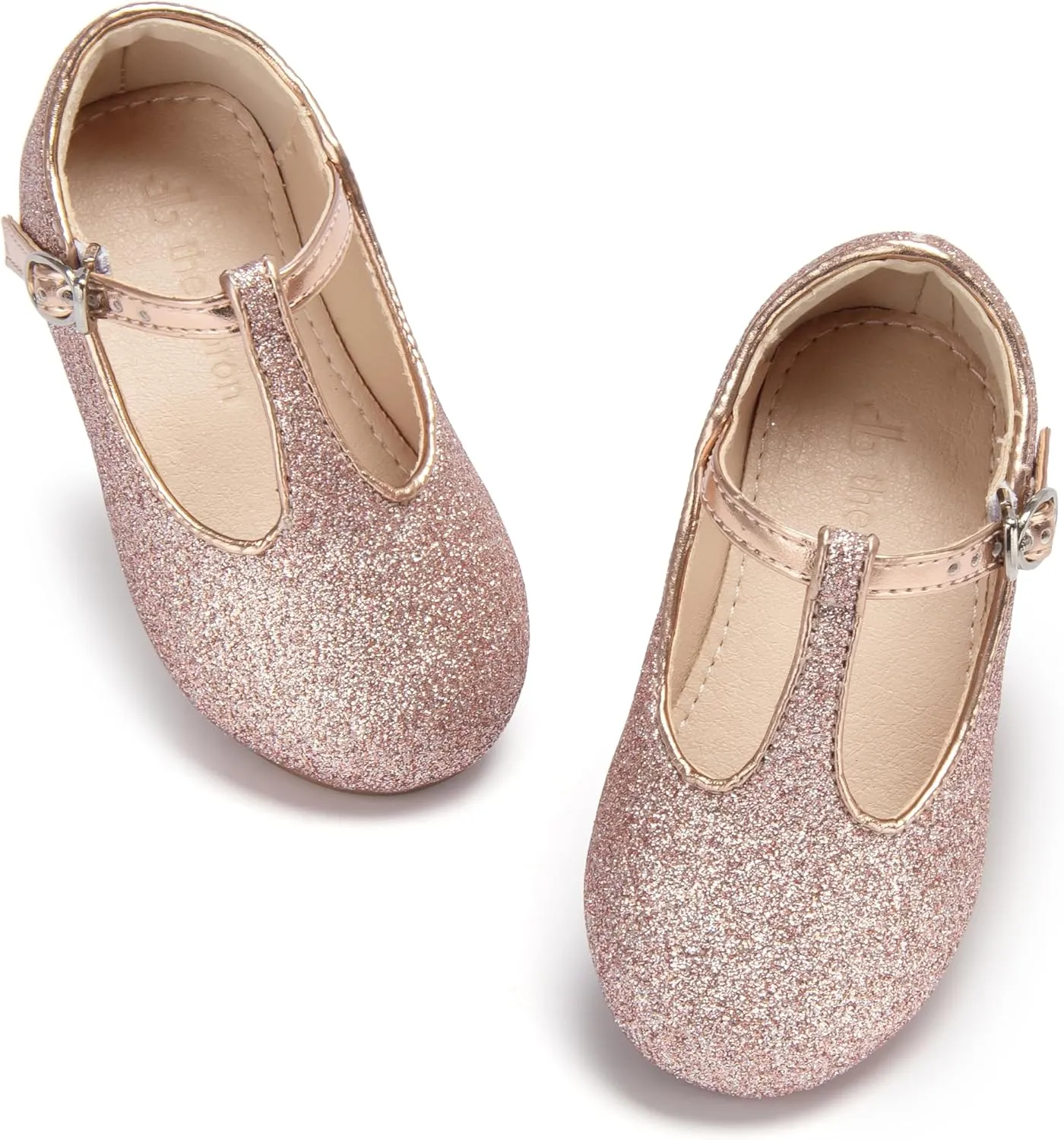 THEE BRON Mary Jane Shoes for Girls T-Strap Toddler Flats Patent Leather with Crafted Legacy