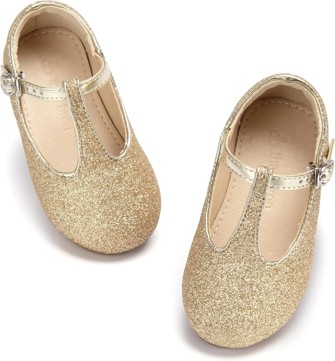 THEE BRON Mary Jane Shoes for Girls T-Strap Toddler Flats Patent Leather with Crafted Legacy