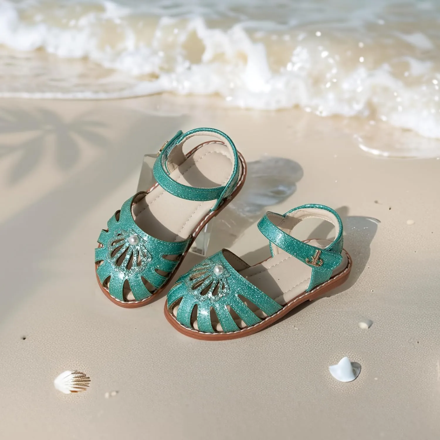 THEE BRON Princess Toddler Close Toe Sandals | Retro Lace-Up Design | Breathable Girls Shoes 3-12 Years