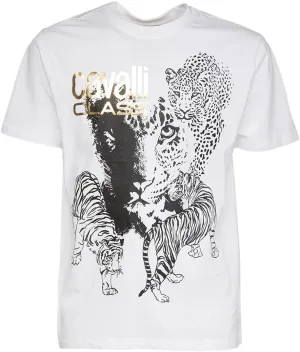 Tiger Leopard Motif Fashion T-Shirt- for Mens