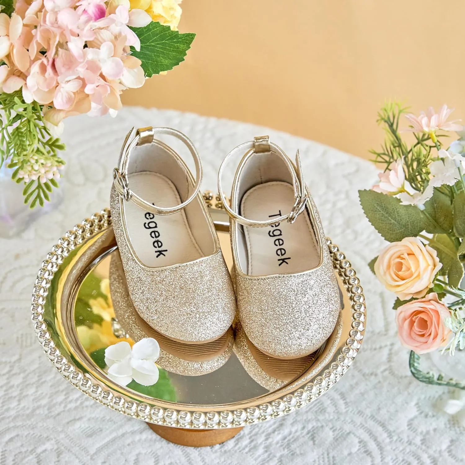 Toddler Ballet Flats for Girls - Princess Party Shoes Wedding & Dress