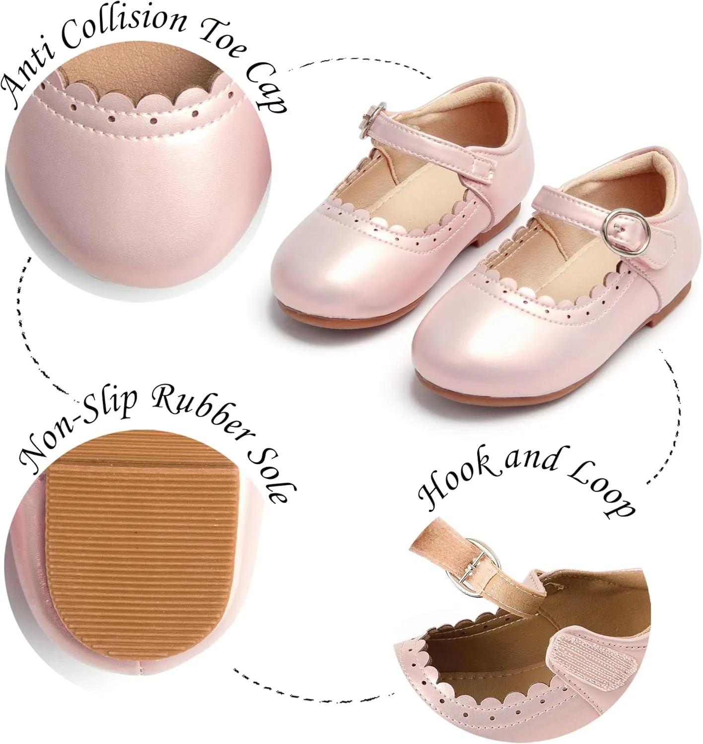 Toddler Ballet Flats for Girls - Princess Party Shoes Wedding & Dress