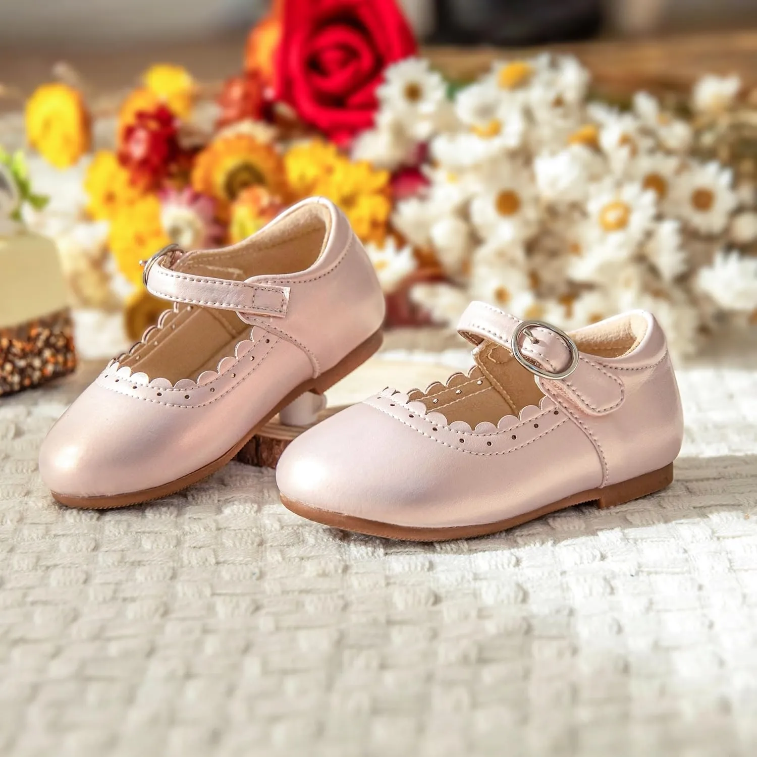 Toddler Ballet Flats for Girls - Princess Party Shoes Wedding & Dress