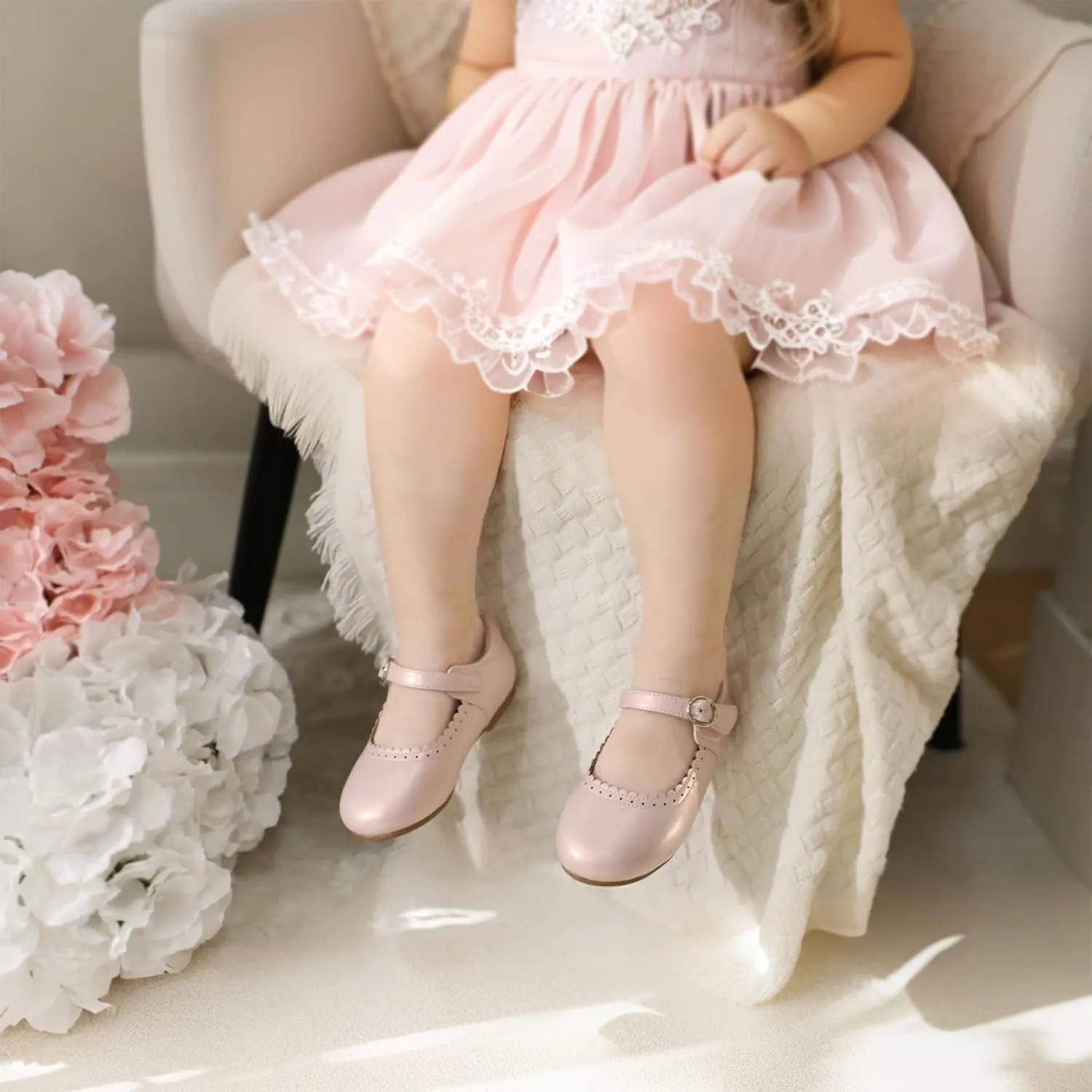 Toddler Ballet Flats for Girls - Princess Party Shoes Wedding & Dress