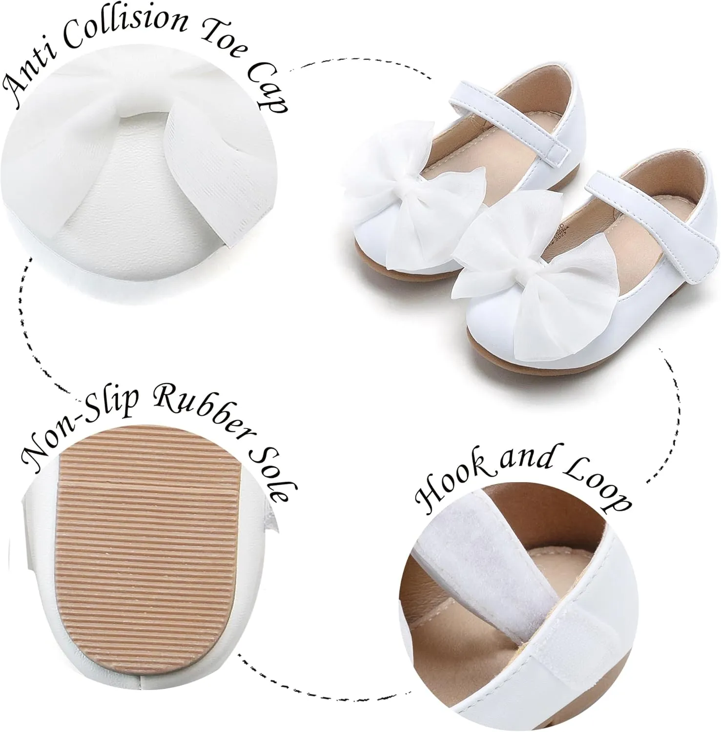 Toddler Ballet Flats for Girls - Princess Party Shoes Wedding & Dress