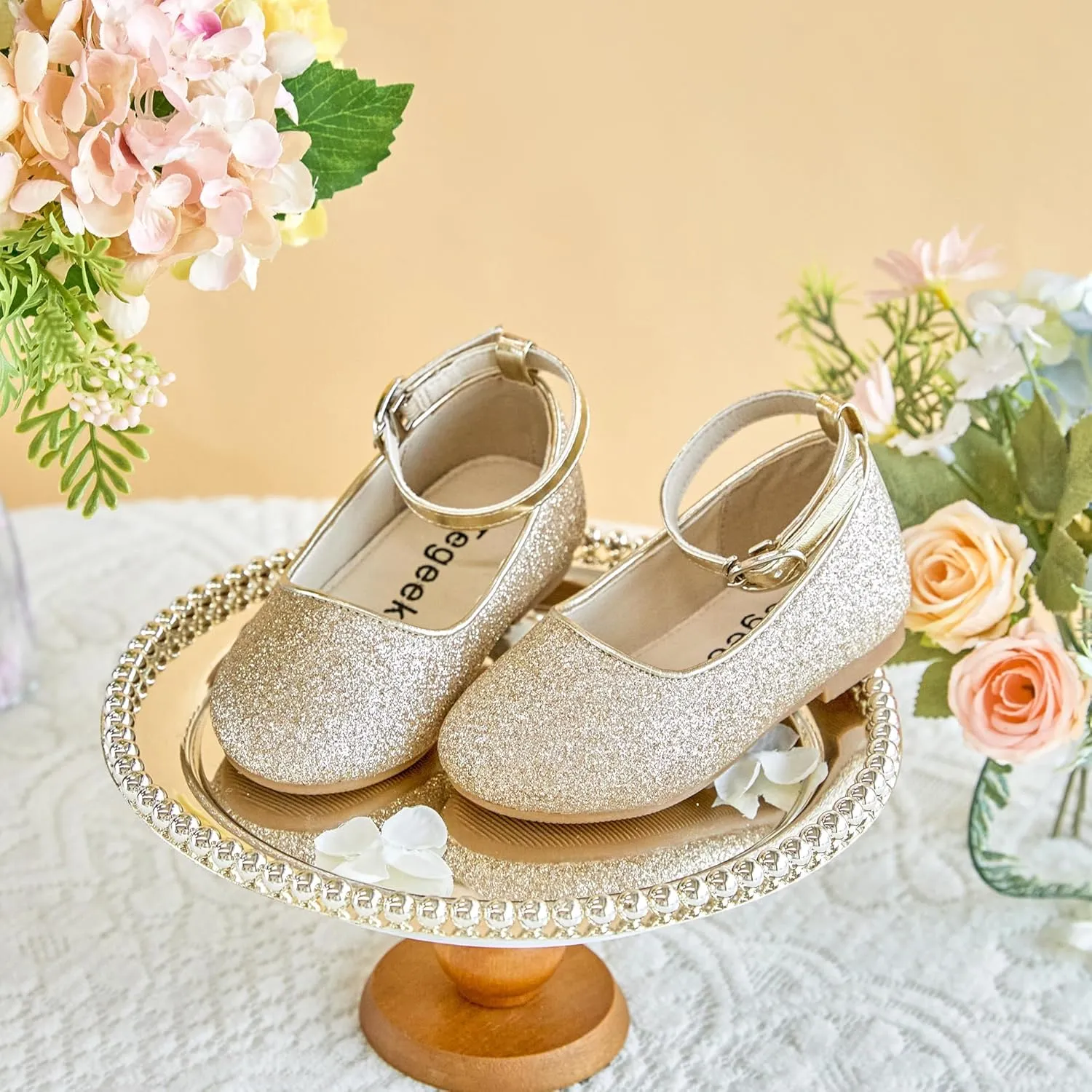 Toddler Ballet Flats for Girls - Princess Party Shoes Wedding & Dress