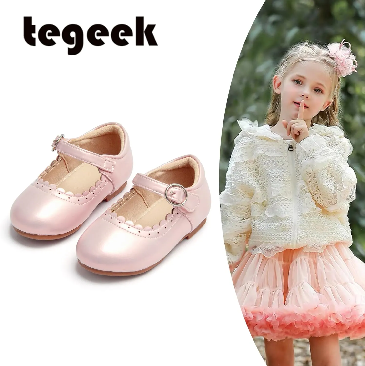 Toddler Ballet Flats for Girls - Princess Party Shoes Wedding & Dress