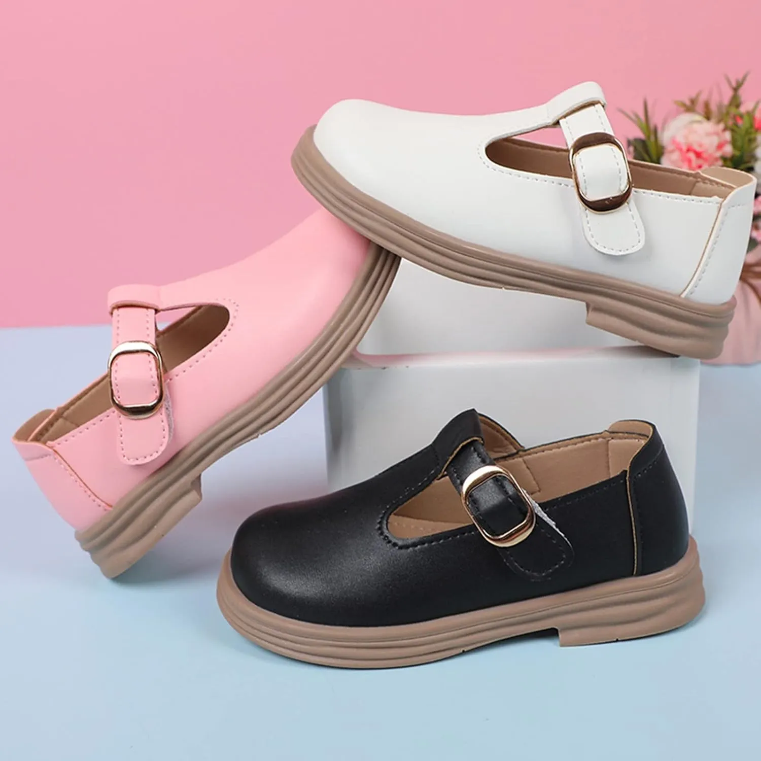 Toddler Girl Mary Jane Dress Shoes School Oxford Flats for Kids Party Shoes Wedding Uniform Platform Shoes