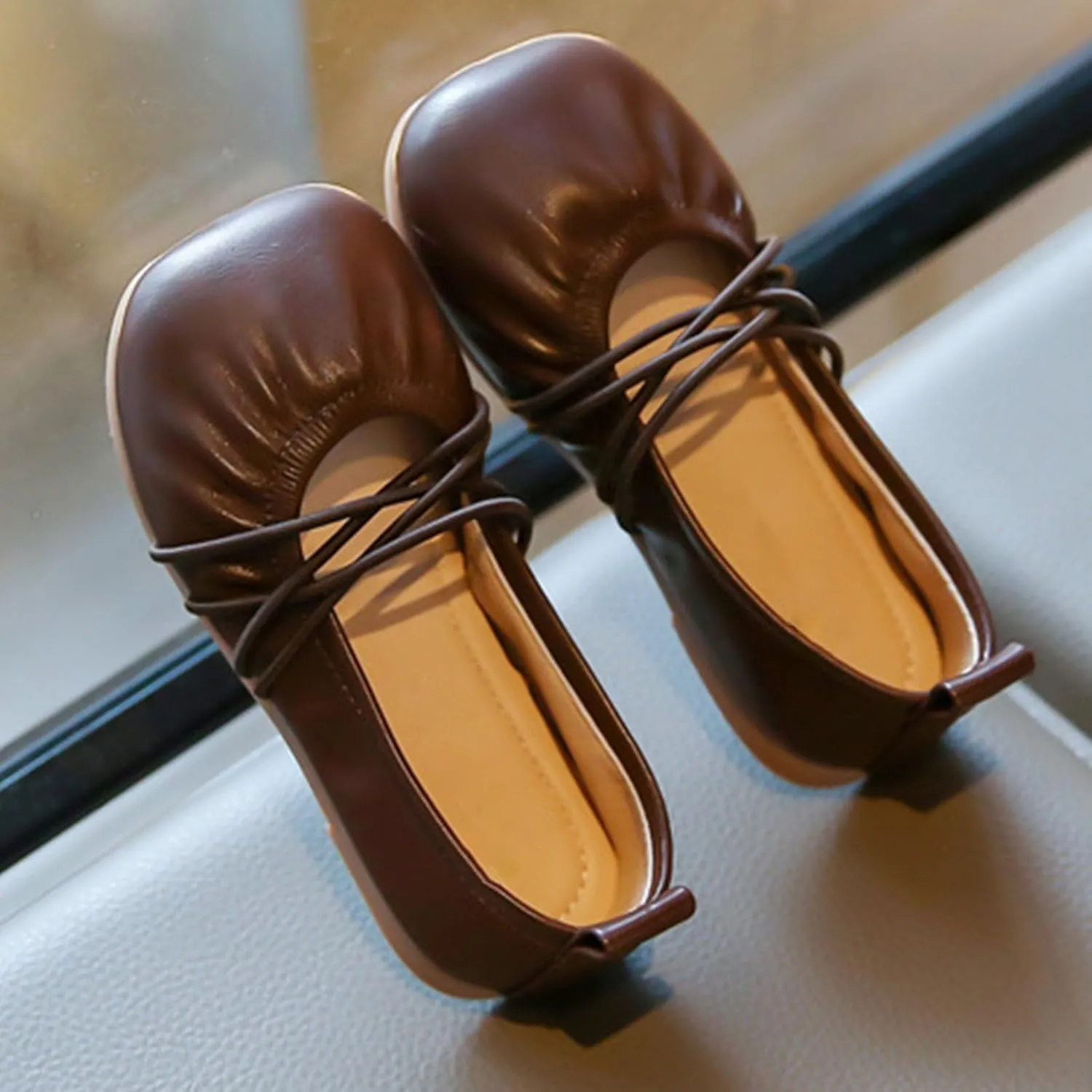 Toddler Girls Dress Shoes Ballet Flats Flower Girl Shoes for School Party Wedding Shoes Girls Mary Jane