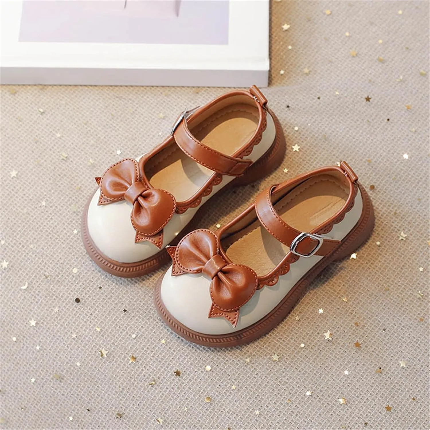 Toddler Girls Mary Jane Dress Shoes Uniform School Wedding Party Ballet Flats Slip-On Ankle Strap Sandal