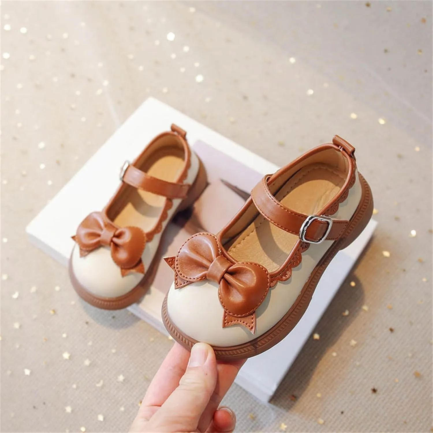 Toddler Girls Mary Jane Dress Shoes Uniform School Wedding Party Ballet Flats Slip-On Ankle Strap Sandal