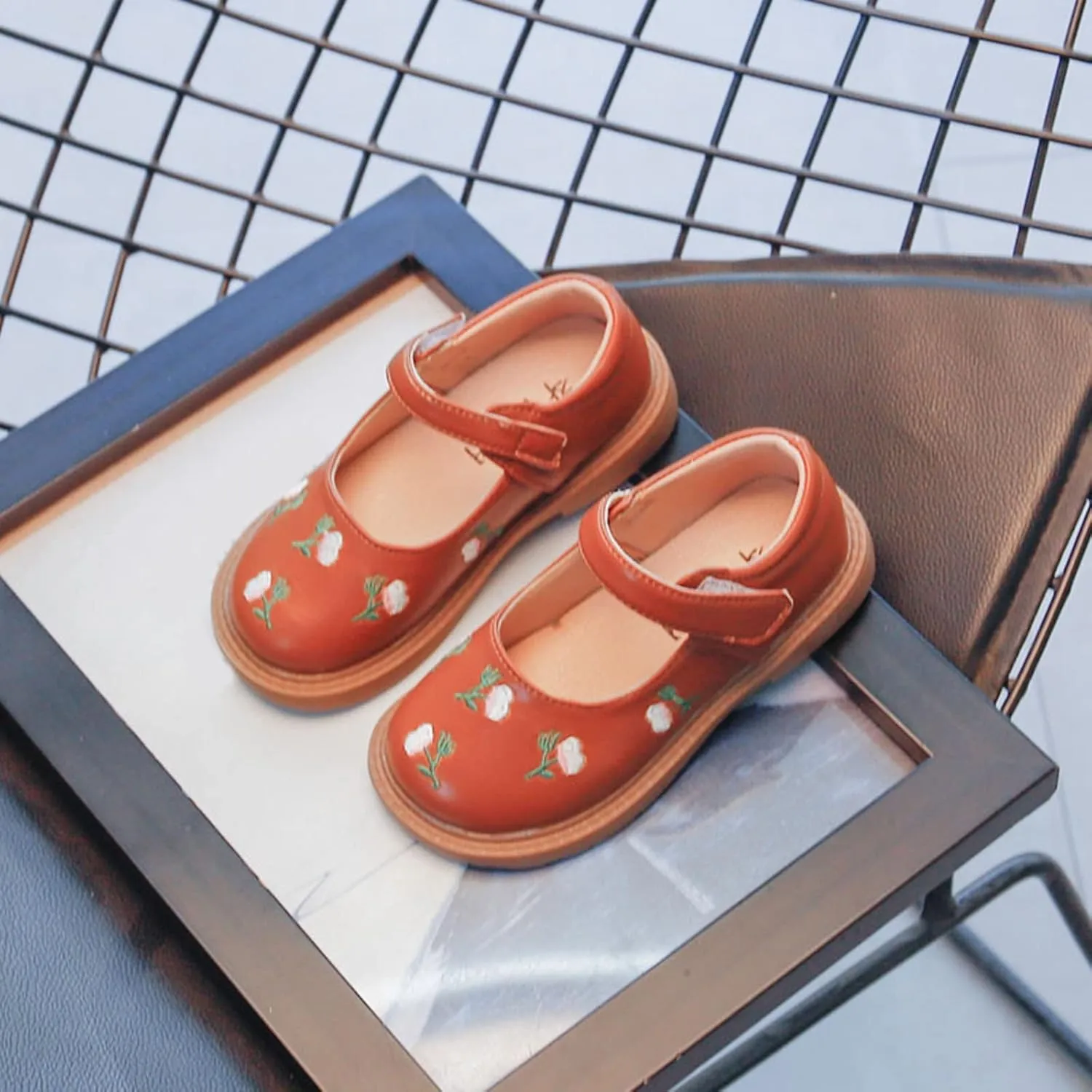 Toddler Girls Sandals Wedding Party Dance Dress Shoes School Uniform Slip On Ballet Flats for Kids