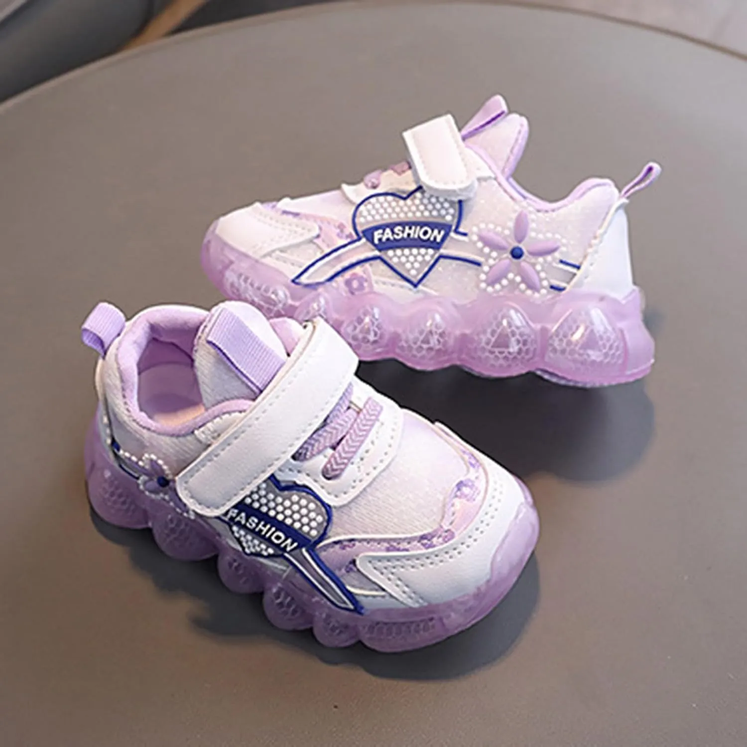 Toddler Infant Light Up Light Casual Sneakers Baby Kids Boys Girls Platform Chunky Sport Noisy Toddler Shoes