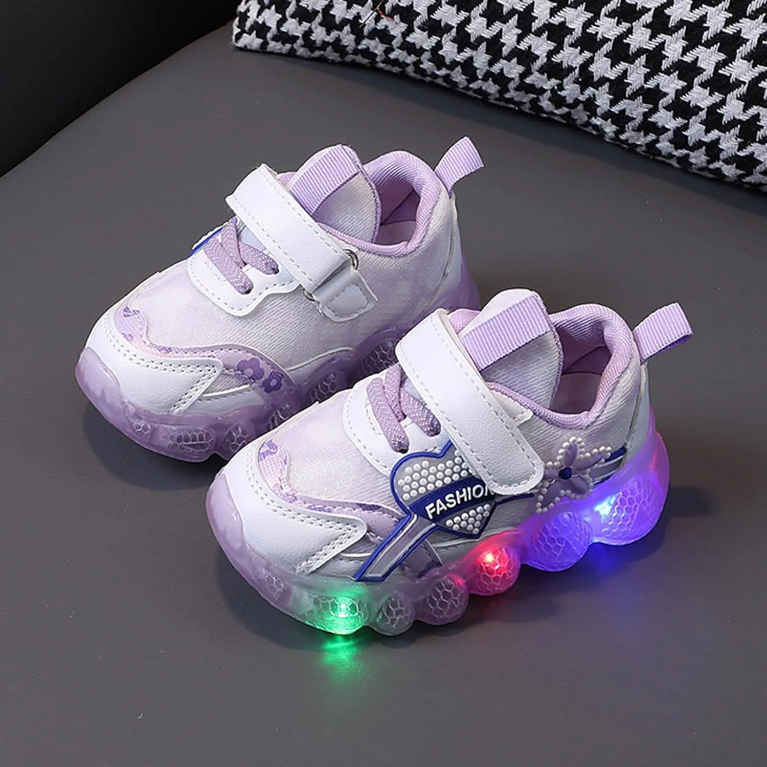 Toddler Infant Light Up Light Casual Sneakers Baby Kids Boys Girls Platform Chunky Sport Noisy Toddler Shoes