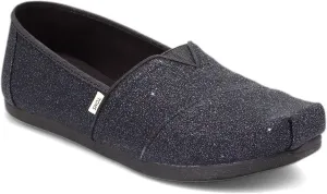 TOMS Womens Alpargata 3.0 Glitter Slip On Flats Casual - Blue - Size 7 B