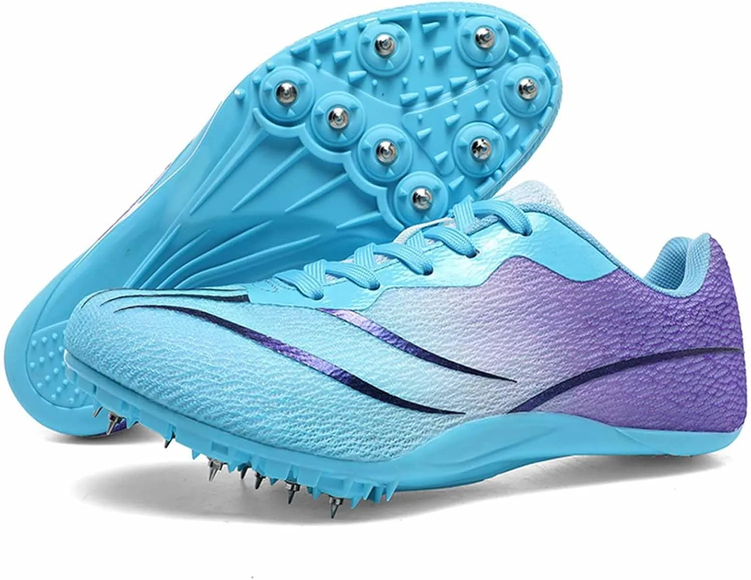 Track Field Shoes for Mens Running Sneakers Lightweight Breathable Spikes Race Jumping Trainers for Boys Girls